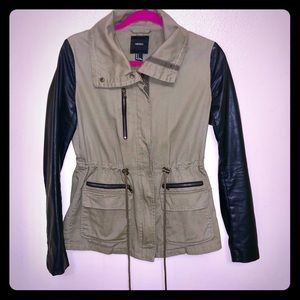 Forever 21 jacket with faux leather sleeves